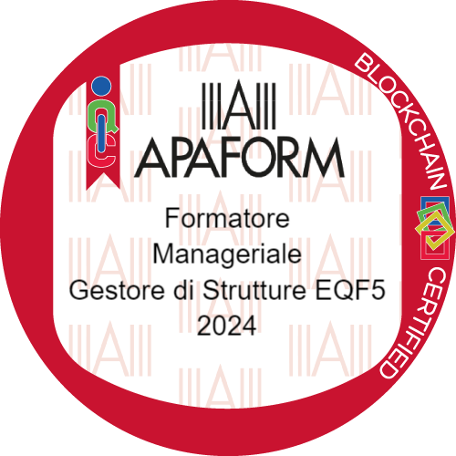 Formatore manageriale gestore di strutture livello EQF 5 stimato da APAFORM